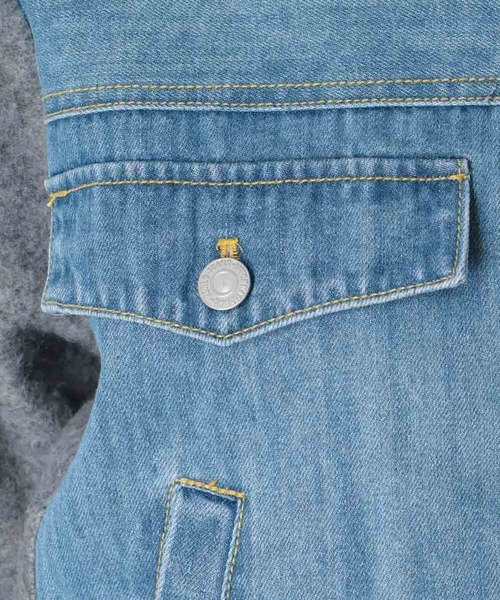blanc basque（ブランバスク）の「デニム×ジャージーブルゾン（ブルゾン・レディース・ブルー・38）」の8枚目の写真