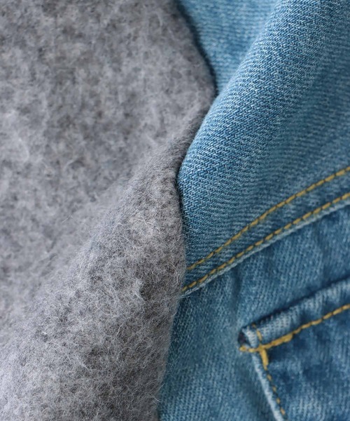 blanc basque（ブランバスク）の「デニム×ジャージーブルゾン（ブルゾン・レディース・ブルー・38）」の14枚目の写真