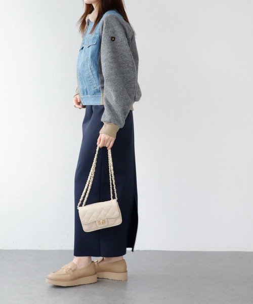 blanc basque（ブランバスク）の「デニム×ジャージーブルゾン（ブルゾン・レディース・ブルー・38）」の20枚目の写真