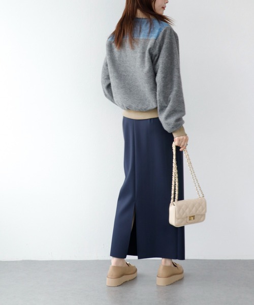 blanc basque（ブランバスク）の「デニム×ジャージーブルゾン（ブルゾン・レディース・ブルー・38）」の21枚目の写真