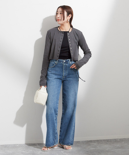 sana（サナ）の「【SANA/サナ】CARDIGAN：カーディガン（カーディガン/ボレロ・レディース・ホワイト/ライトグレー・FREE）」の10枚目の写真