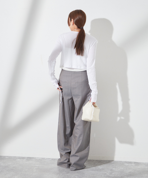 sana（サナ）の「【SANA/サナ】CARDIGAN：カーディガン（カーディガン/ボレロ・レディース・ホワイト/ライトグレー・FREE）」の15枚目の写真