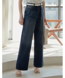 [2025AW COLLECTION][低身長/高身長サイズ有]コットンワイドストレートデニムパンツ