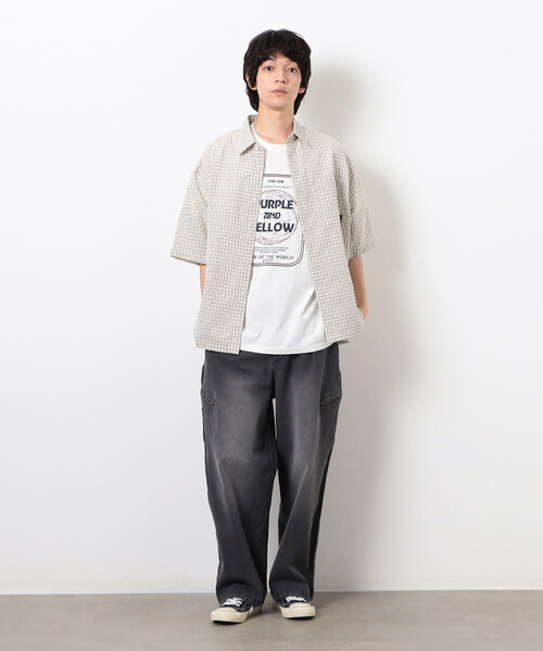 Purple&Yellow（パープルアンドイエロー）の「ファスナーポケットデニムパンツ（デニムパンツ・メンズ・ブラック/ケミカルウォッシュ・X-SMALL/SMALL/MEDIUM/LARGE）」の16枚目の写真