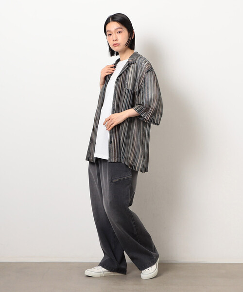 Purple&Yellow（パープルアンドイエロー）の「ファスナーポケットデニムパンツ（デニムパンツ・メンズ・ブラック/ケミカルウォッシュ・X-SMALL/SMALL/MEDIUM/LARGE）」の19枚目の写真