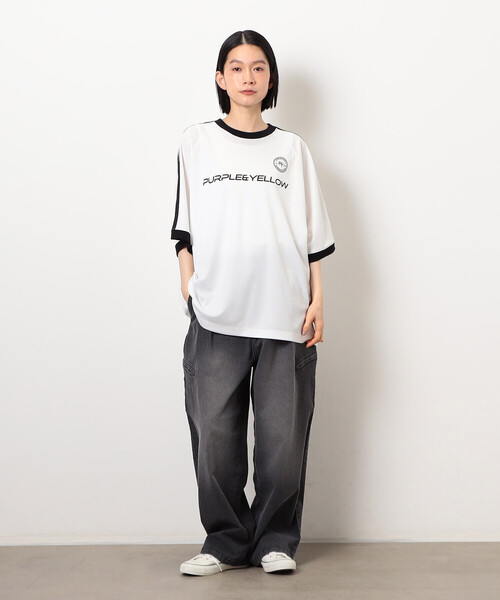 Purple&Yellow（パープルアンドイエロー）の「ファスナーポケットデニムパンツ（デニムパンツ・メンズ・ブラック/ケミカルウォッシュ・X-SMALL/SMALL/MEDIUM/LARGE）」の21枚目の写真