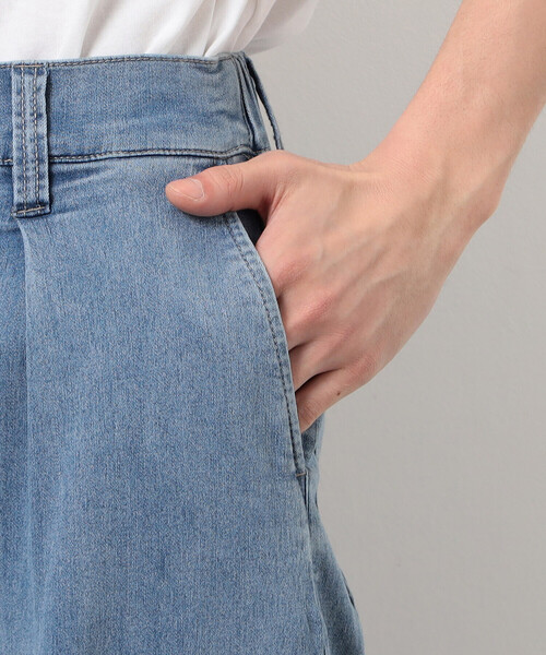 Purple&Yellow（パープルアンドイエロー）の「ファスナーポケットデニムパンツ（デニムパンツ・メンズ・ブラック/ケミカルウォッシュ・X-SMALL/SMALL/MEDIUM/LARGE）」の8枚目の写真