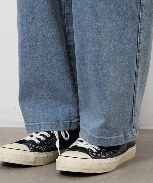 Purple&Yellow（パープルアンドイエロー）の「ファスナーポケットデニムパンツ（デニムパンツ・メンズ・ブラック/ケミカルウォッシュ・X-SMALL/SMALL/MEDIUM/LARGE）」の10枚目の写真