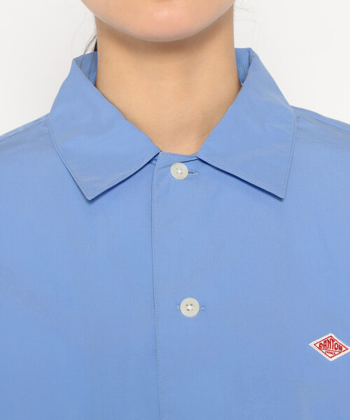 DANTON◆COTTON POPLIN HALF SLEEVE SHIRT/半袖ブラウス/38/DT-B0223 OPP ◇[DT-B0223CPL]DANTON(ダントン) コットンポプリンハーフ