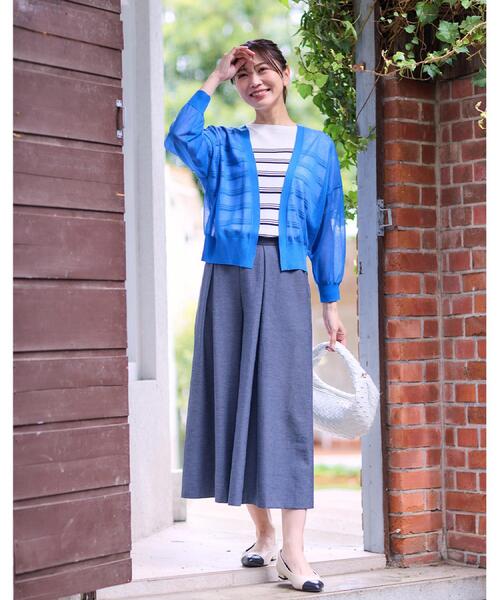 Reflect(リフレクト)の「【洗える】タックスカート風ワイドパンツ(その他パンツ・レディース・オレンジ/ライトベージュ/ネイビー・05/15 /11/13/17/09/07)」の7枚目の写真