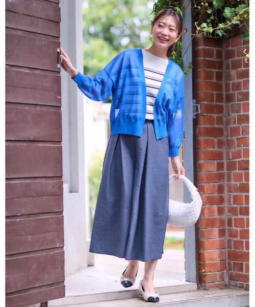 Reflect(リフレクト)の「【洗える】タックスカート風ワイドパンツ(その他パンツ・レディース・オレンジ/ライトベージュ/ネイビー・05/15 /11/13/17/09/07)」の8枚目の写真