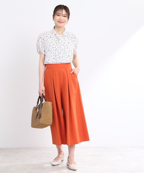 Reflect(リフレクト)の「【洗える】タックスカート風ワイドパンツ(その他パンツ・レディース・オレンジ/ライトベージュ/ネイビー・05/15 /11/13/17/09/07)」の15枚目の写真