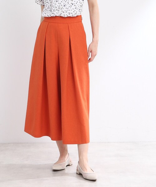 Reflect(リフレクト)の「【洗える】タックスカート風ワイドパンツ(その他パンツ・レディース・オレンジ/ライトベージュ/ネイビー・05/15 /11/13/17/09/07)」の17枚目の写真