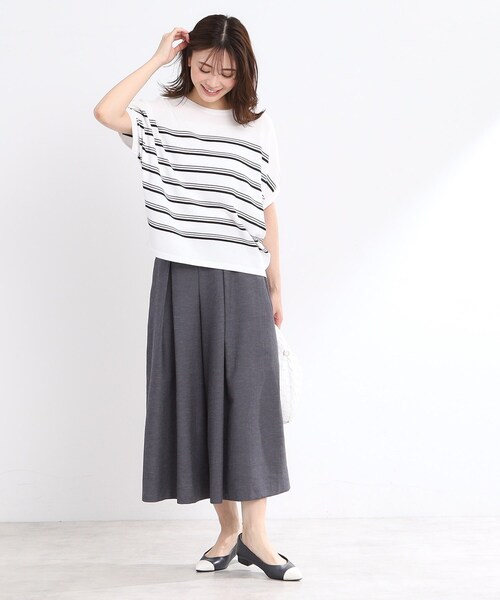 Reflect(リフレクト)の「【洗える】タックスカート風ワイドパンツ(その他パンツ・レディース・オレンジ/ライトベージュ/ネイビー・05/15 /11/13/17/09/07)」の20枚目の写真