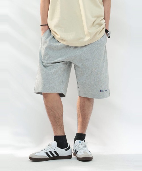 Champion（チャンピオン）の「Champion ワンポイントロゴ 綿100％ ショートパンツ ハーフパンツ 短パン（スウェットパンツ・メンズ・ブラック/グレー/ネイビー/ホワイト/ダークグレー・M/L/LL）」の3枚目の写真