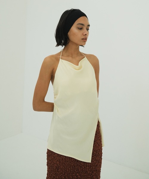 DRAPE SATIN CAMISOLE TOPS（キャミソール）｜CLANE（クラネ）の
