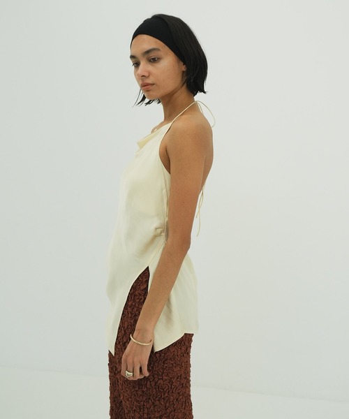 DRAPE SATIN CAMISOLE TOPS（キャミソール）｜CLANE（クラネ）の