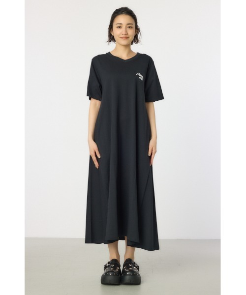 新品タグ付き☆ロデオクラウンズ　デニム Vネック ワンピース 楽天市場】ニットデニムポケットVネックワンピース／ロデオ