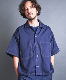 【SELECT】IR: BIG SIZE STICHING SHIRTS S/S/ビッグサイズ ステッチング 半袖シャツ