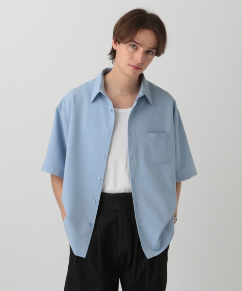 LURAKU（ルラク）の「【LURAKU】Half Sleeve Classic Collar Shirt / 半袖クラシックシャツ（シャツ/ブラウス・メンズ・チャコールグレー/ライトブルー/オフホワイト・M/L）」の10枚目の写真