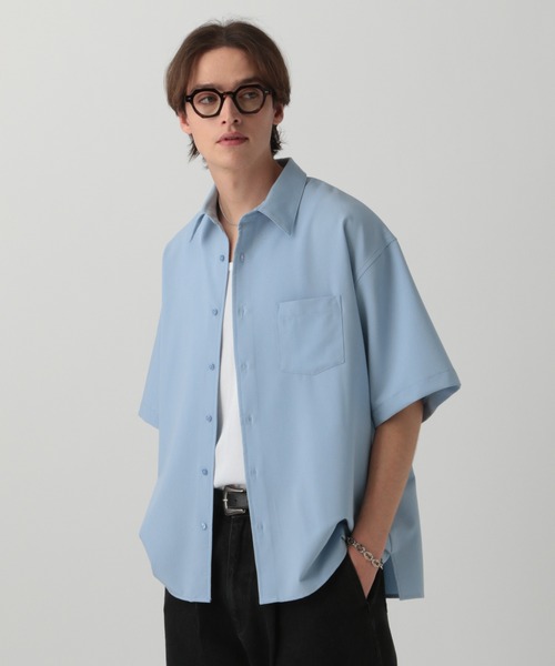 LURAKU（ルラク）の「【LURAKU】Half Sleeve Classic Collar Shirt / 半袖クラシックシャツ（シャツ/ブラウス・メンズ・チャコールグレー/ライトブルー/オフホワイト・M/L）」の7枚目の写真