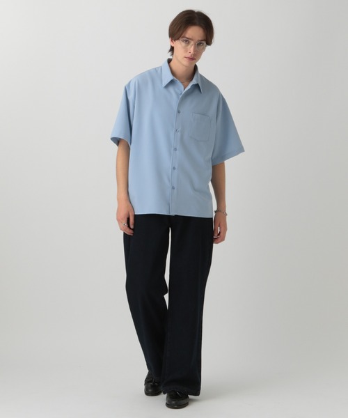 LURAKU（ルラク）の「【LURAKU】Half Sleeve Classic Collar Shirt / 半袖クラシックシャツ（シャツ/ブラウス・メンズ・チャコールグレー/ライトブルー/オフホワイト・M/L）」の5枚目の写真