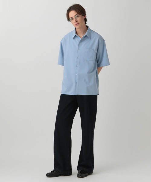 LURAKU（ルラク）の「【LURAKU】Half Sleeve Classic Collar Shirt / 半袖クラシックシャツ（シャツ/ブラウス・メンズ・チャコールグレー/ライトブルー/オフホワイト・M/L）」の4枚目の写真