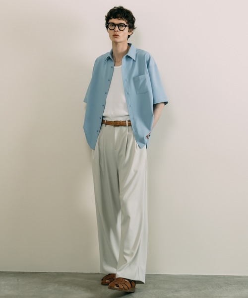 セール】【LURAKU】Half Sleeve Classic Collar Shirt / 半袖