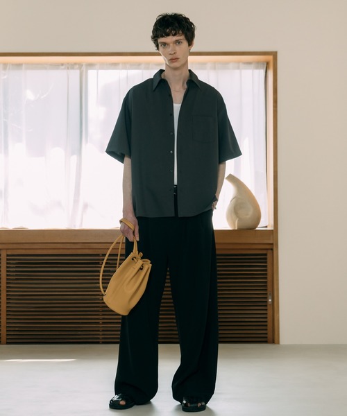 LURAKU（ルラク）の「【LURAKU】Half Sleeve Classic Collar Shirt / 半袖クラシックシャツ（シャツ/ブラウス・メンズ・チャコールグレー/ライトブルー/オフホワイト・M/L）」の20枚目の写真