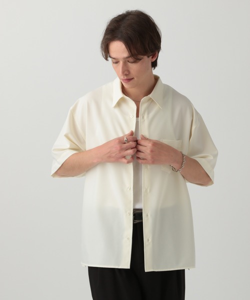 【LURAKU】Half Sleeve 半袖クラシックシャツ 完全完売品 セール】【LURAKU】Half Sleeve Classic Collar Shirt / 半袖