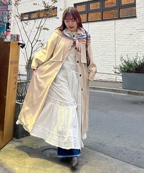 Remind me and forever（リマインドミーアンドフォーエバー）の「【nane】【India series】レース切替ロングワンピース（ワンピース・レディース・オフホワイト/ブラック/ブラウン・FREE）」の17枚目の写真