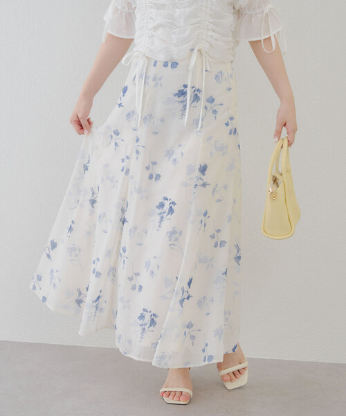 Another Branch olive des olive(アナザーブランチオリーブデオリーブ)の「【SETUP対応】ぼかし花柄マーメイドスカート(スカート・レディース・ブラウン/グレー/ブルー・FREE)」の21枚目の写真