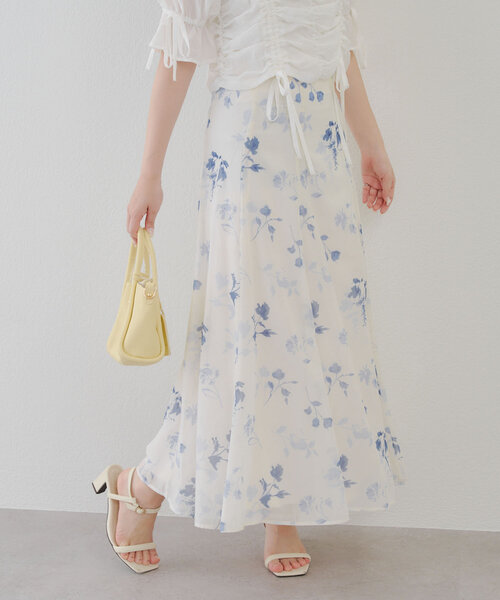 Another Branch olive des olive(アナザーブランチオリーブデオリーブ)の「【SETUP対応】ぼかし花柄マーメイドスカート(スカート・レディース・ブラウン/グレー/ブルー・FREE)」の20枚目の写真
