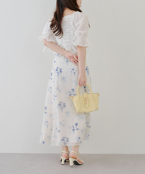 Another Branch olive des olive(アナザーブランチオリーブデオリーブ)の「【SETUP対応】ぼかし花柄マーメイドスカート(スカート・レディース・ブラウン/グレー/ブルー・FREE)」の13枚目の写真