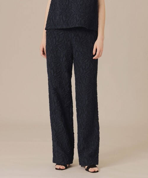 MACKINTOSH LONDON（マッキントッシュ ロンドン）の「フラワーカットジャカードパンツ（その他パンツ・レディース・ネイビー/ホワイト系その他・38/36）」の2枚目の写真