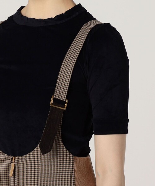 FUMIKA_UCHIDA HOUNDSTOOTH サロペット