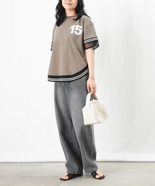 セール】LC/LLL メッシュラインナンバーT（Tシャツ/カットソー