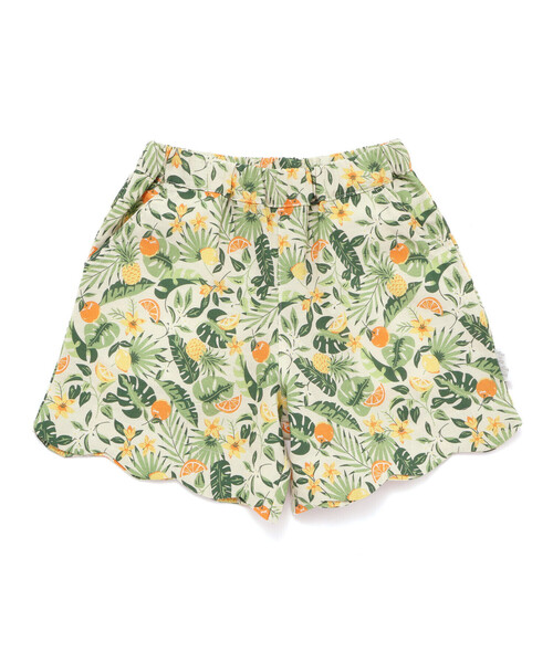 お揃い/接触冷感】ドットフルーツボタニカル柄ショートパンツ(90