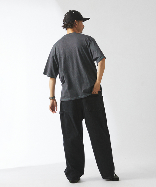 Yonetomi（ヨネトミ）の「米富繊維 / Yonetomi 別注 ガーメントダイ BORDER Tシャツ（Tシャツ/カットソー・メンズ・グレー/チャコールグレー/ブラウン/ネイビー/オレンジ・LARGE/MEDIUM/X-LARGE）」の12枚目の写真