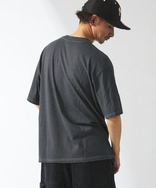 Yonetomi（ヨネトミ）の「米富繊維 / Yonetomi 別注 ガーメントダイ BORDER Tシャツ（Tシャツ/カットソー・メンズ・グレー/チャコールグレー/ブラウン/ネイビー/オレンジ・LARGE/MEDIUM/X-LARGE）」の16枚目の写真