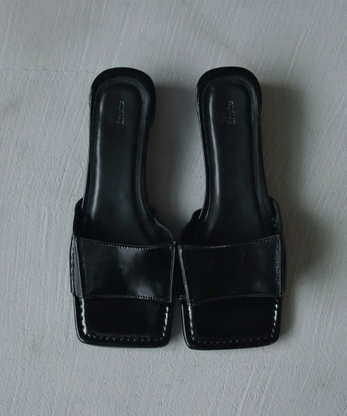 anuke（アンヌーク）の「anuke Square Ecoleather Sandals 62511005（サンダル・レディース・ブラック/シルバー・37/36/38）」の9枚目の写真