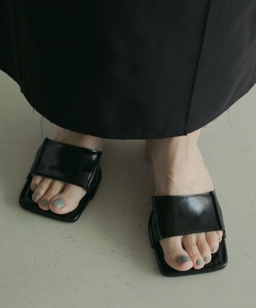 セール】anuke Square Ecoleather Sandals 62511005（サンダル