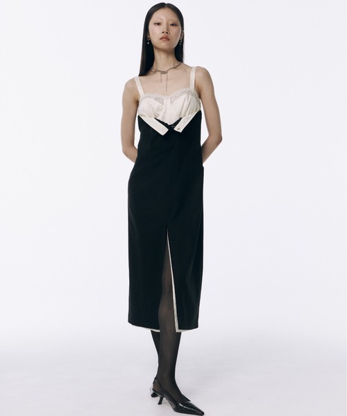 ワンピース ELES DRESS セール 50%OFF】デコルテあきストライプワンピース(505769427