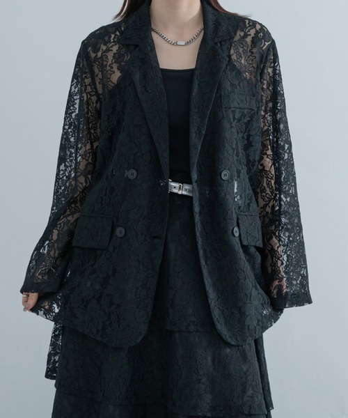 レースダブルジャケット / SETUP対応（テーラードジャケット）｜Ellno