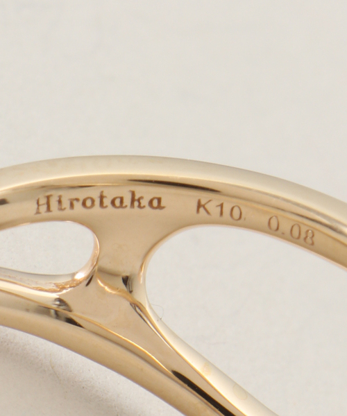 ヒロタカ　HIROTAKA リング Hirotaka（ヒロタカ) Gossamer White & Black Diamonds Pinky Ring