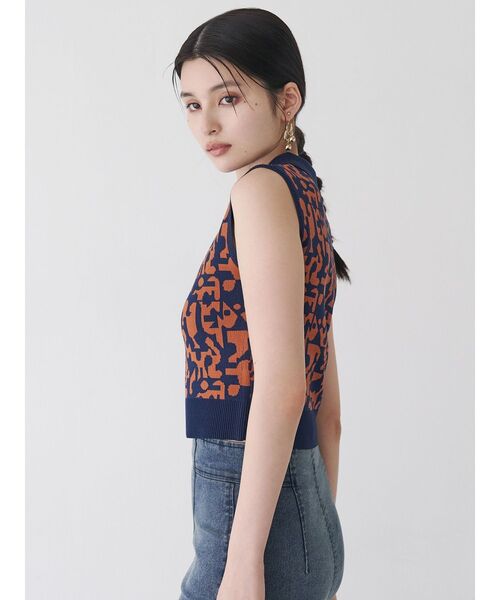 MURUA（ムルーア）の「ジオメポロニット（ニット/セーター・レディース・ブラック/ベージュ/ブルー・FREE）」の16枚目の写真