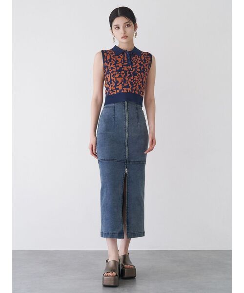 MURUA（ムルーア）の「ジオメポロニット（ニット/セーター・レディース・ブラック/ベージュ/ブルー・FREE）」の17枚目の写真