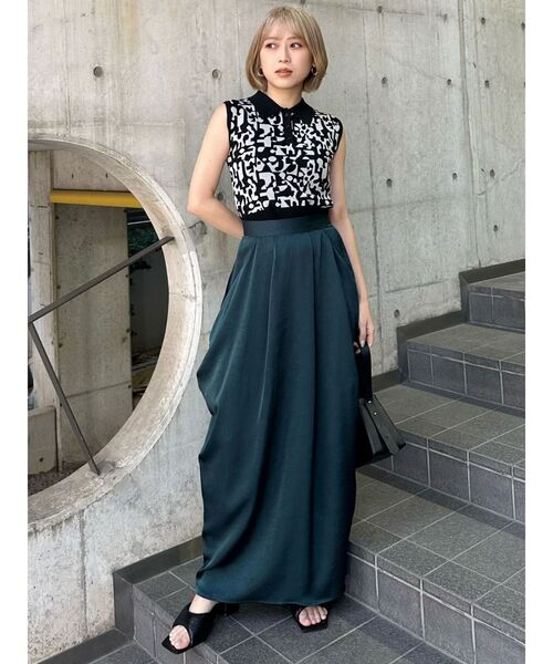 MURUA（ムルーア）の「ジオメポロニット（ニット/セーター・レディース・ブラック/ベージュ/ブルー・FREE）」の22枚目の写真