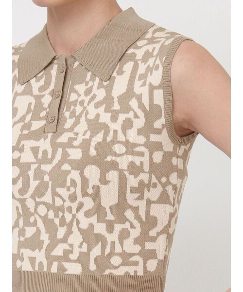 MURUA（ムルーア）の「ジオメポロニット（ニット/セーター・レディース・ブラック/ベージュ/ブルー・FREE）」の4枚目の写真