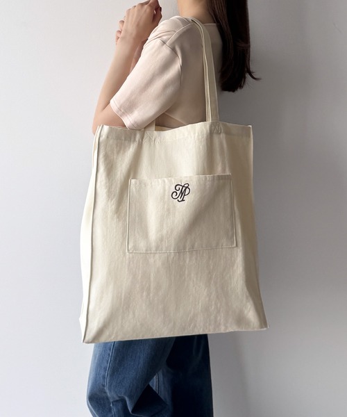 mipiarl(ミピアール)の「mipiarlトートバッグ(底板付)(トートバッグ・レディース・ブラック/ピンク/ベージュ/ナチュラル・FREE)」の4枚目の写真